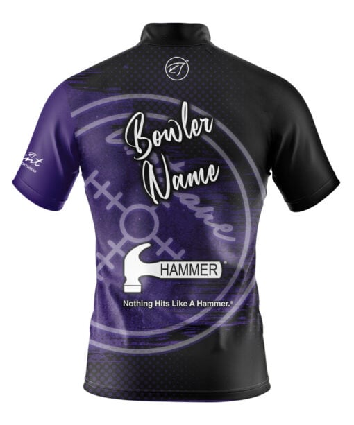 purple hammer bowling jersey back
